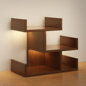 Rak Buku Kayu Mini dengan Laci